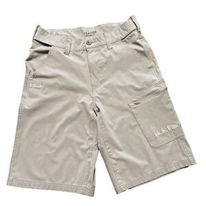 HUK Fishing shorts Mens Sm. Gray/Tan‎ Cargo shorts Performance Next Level Vented
